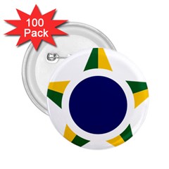 Roundel Of Brazilian Air Force 2 25  Buttons (100 Pack)  by abbeyz71