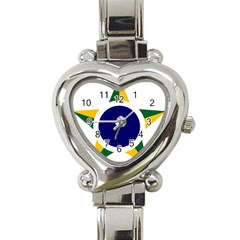Roundel Of Brazilian Air Force Heart Italian Charm Watch by abbeyz71