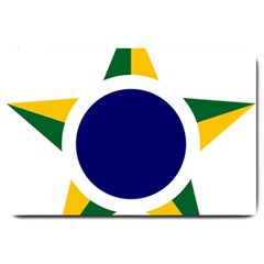Roundel Of Brazilian Air Force Large Doormat  by abbeyz71
