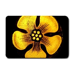 Yellow Flower Stained Glass Colorful Glass Small Doormat 