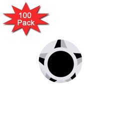 Roundel Of Brazilian Air Force (low Visibility) 1  Mini Buttons (100 Pack)  by abbeyz71