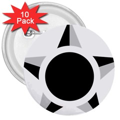 Roundel Of Brazilian Air Force (low Visibility) 3  Buttons (10 Pack)  by abbeyz71