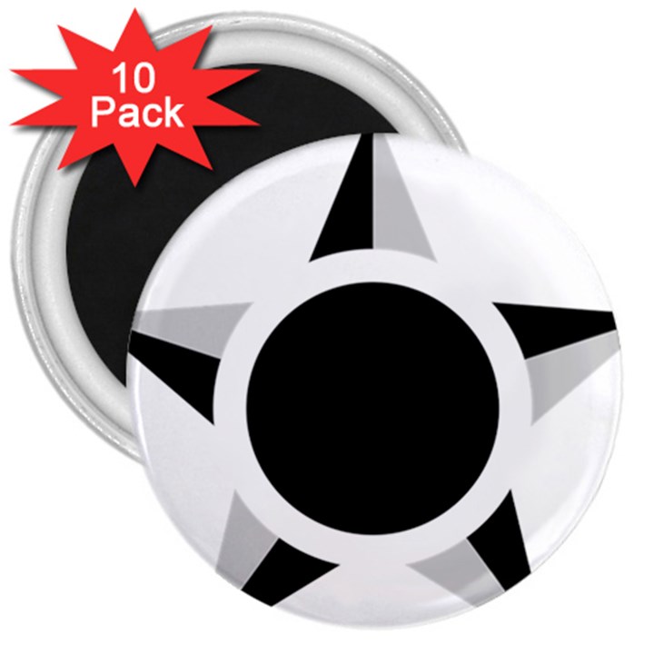 Roundel of Brazilian Air Force (Low Visibility) 3  Magnets (10 pack) 