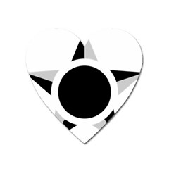 Roundel Of Brazilian Air Force (low Visibility) Heart Magnet by abbeyz71