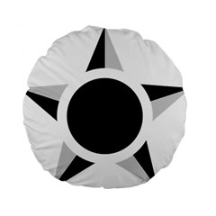 Roundel Of Brazilian Air Force (low Visibility) Standard 15  Premium Flano Round Cushions