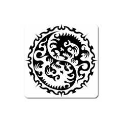 Ying Yang Tattoo Square Magnet