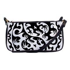 Ying Yang Tattoo Shoulder Clutch Bags by Sapixe