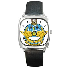 Emblem Of Royal Brunei Air Force Square Metal Watch by abbeyz71