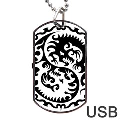 Ying Yang Tattoo Dog Tag Usb Flash (one Side) by Sapixe