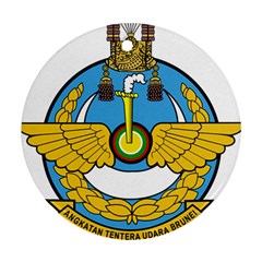 Emblem Of Royal Brunei Air Force Round Ornament (two Sides) by abbeyz71