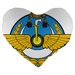 Emblem Of Royal Brunei Air Force Large 19  Premium Heart Shape Cushions by abbeyz71