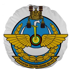 Emblem Of Royal Brunei Air Force Large 18  Premium Flano Round Cushions by abbeyz71