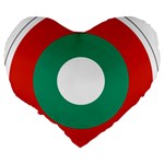 Bulgarian Air Force Roundel Large 19  Premium Flano Heart Shape Cushions Back