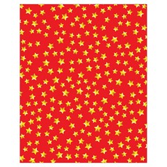 Yellow Stars Red Background Drawstring Bag (small)