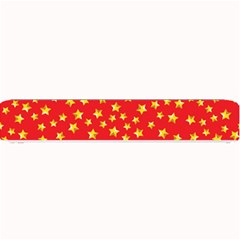 Yellow Stars Red Background Small Bar Mats by Sapixe