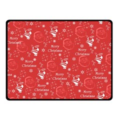 Santa Christmas Collage Double Sided Fleece Blanket (small)  by Sapixe