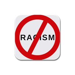 No Racism Rubber Square Coaster (4 Pack)  by demongstore