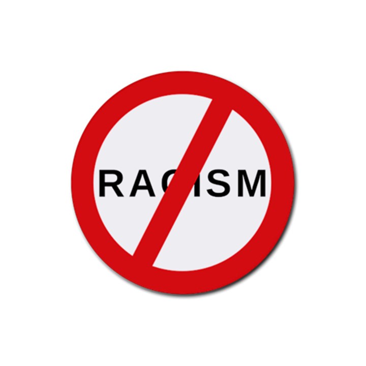 No Racism Rubber Coaster (Round) 