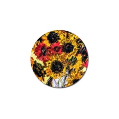 Sunflowers In A Scott House Golf Ball Marker by bestdesignintheworld