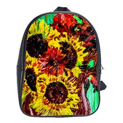 Sunflowers In Elizabeth House School Bag (large) by bestdesignintheworld