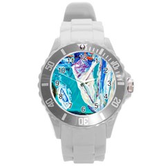 Marine On Balboa Island Round Plastic Sport Watch (l) by bestdesignintheworld