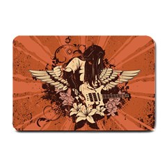 Rock Music Moves Me Small Doormat  by Sapixe