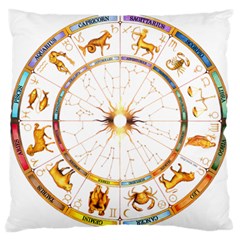 Zodiac  Institute Of Vedic Astrology Large Flano Cushion Case (two Sides)