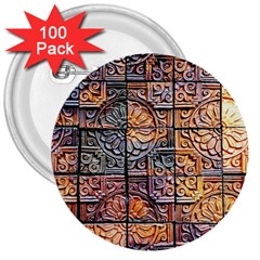Wooden Blocks Detail 3  Buttons (100 Pack) 