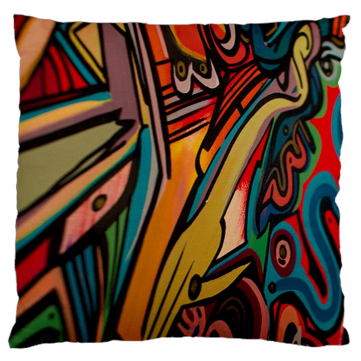 Vivid Colours Large Flano Cushion Case (Two Sides)