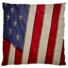 Usa Flag Large Cushion Case (one Side)