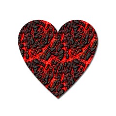 Volcanic Textures Heart Magnet