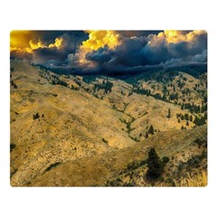 Hills Countryside Landscape Nature Double Sided Flano Blanket (large)  by Sapixe