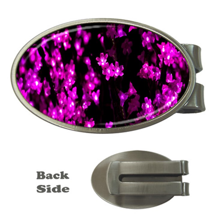 Abstract Background Purple Bright Money Clips (Oval) 