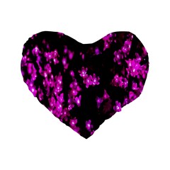 Abstract Background Purple Bright Standard 16  Premium Heart Shape Cushions by Sapixe