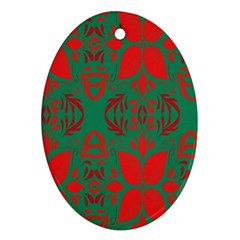 Christmas Background Ornament (oval)
