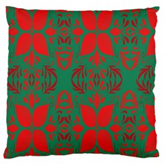 Christmas Background Large Flano Cushion Case (two Sides)