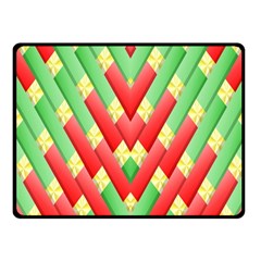 Christmas Geometric 3d Design Fleece Blanket (small)