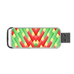 Christmas Geometric 3d Design Portable Usb Flash (two Sides) by Sapixe