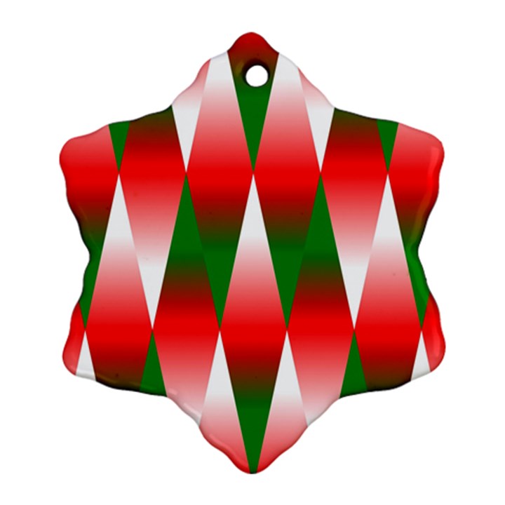 Christmas Geometric Background Snowflake Ornament (Two Sides)