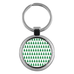 Christmas Background Christmas Tree Key Chains (round) 