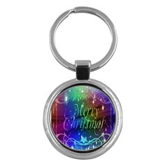 Christmas Greeting Card Frame Key Chains (round)  by Sapixe