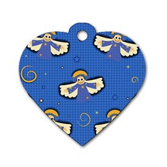 Christmas Holidays Seamless Pattern Dog Tag Heart (one Side) by Sapixe