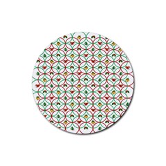 Christmas Decorations Background Rubber Round Coaster (4 Pack) 