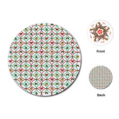 Christmas Decorations Background Playing Cards (round)  by Sapixe