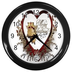 Christmas Décor Decoration Winter Wall Clocks (black)