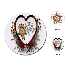 Christmas Décor Decoration Winter Playing Cards (round) 