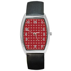 Christmas Paper Wrapping Paper Barrel Style Metal Watch