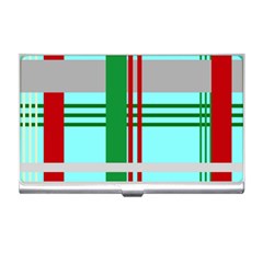 Christmas Plaid Backgrounds Plaid Business Card Holders by Sapixe