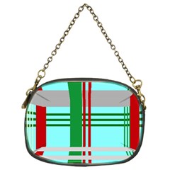 Christmas Plaid Backgrounds Plaid Chain Purses (two Sides) 