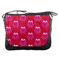 Christmas Red Pattern Reasons Messenger Bags by Sapixe